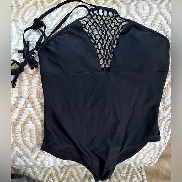 Express Swim Express Swim Black Macrame One Piece Swimsuit Poshmark